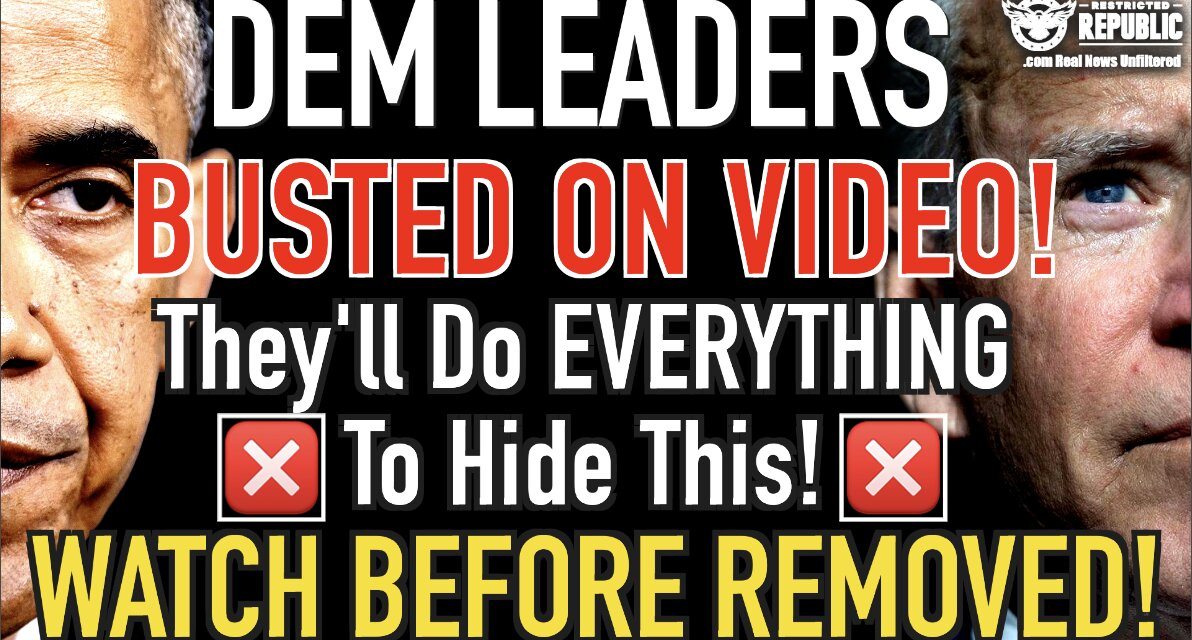 Dem LEADERS Busted On Video! They’ll Do Everything To HIDE THIS! Watch Before Removed!